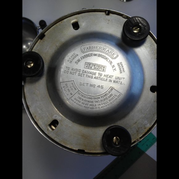 Art Deco Farberware Coffee Pot Percolator Urn #45 USA With Creamer & Sugar Bowl - Picture 7 of 9